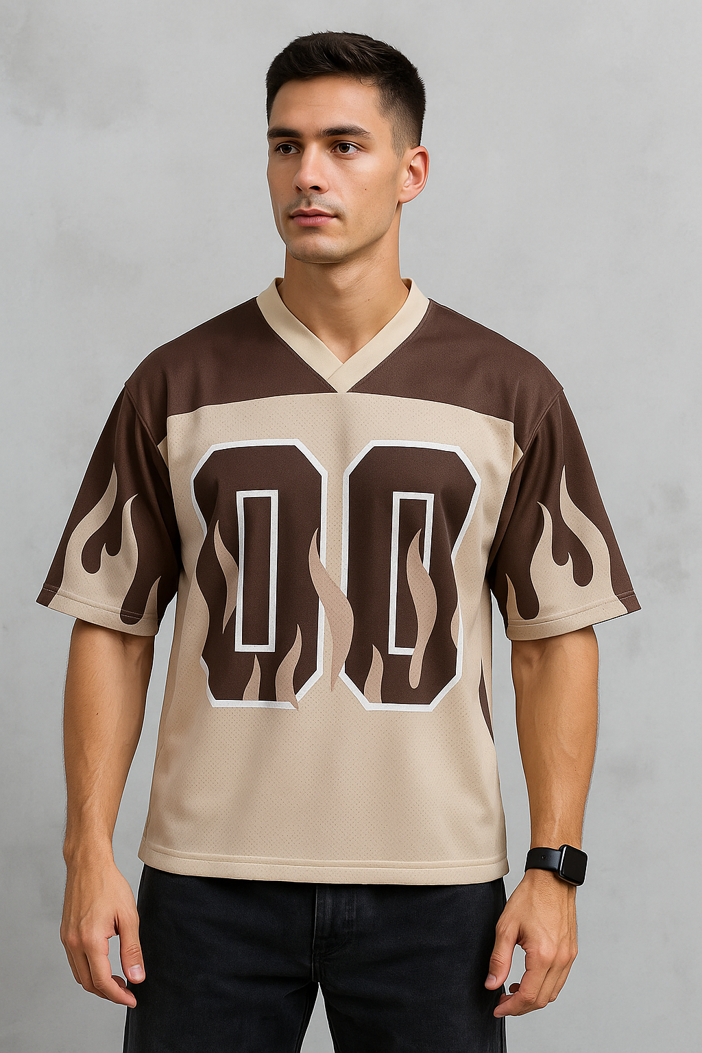 00 FLAME OVERSIZED BOXY FIT JERSEY