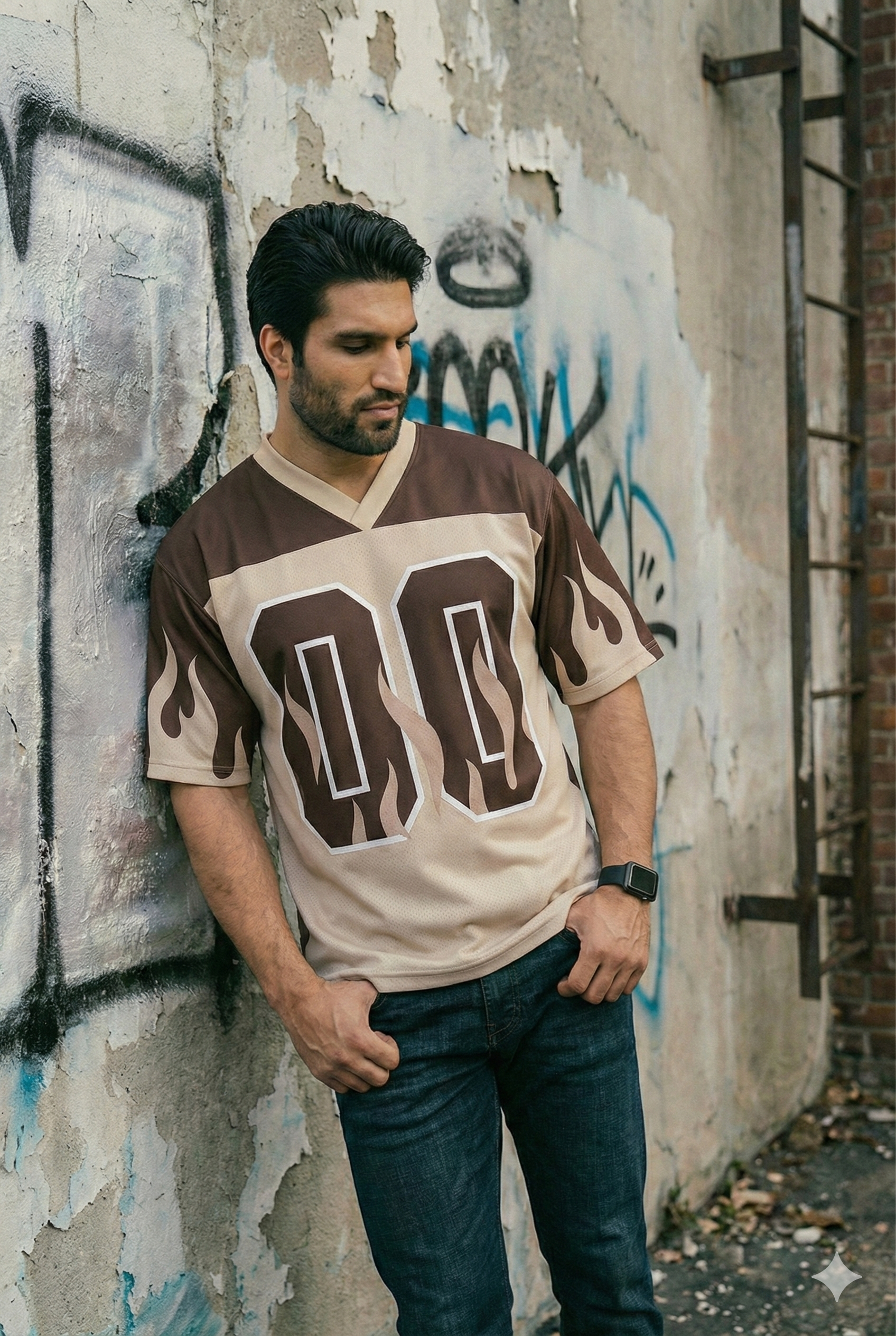 00 FLAME OVERSIZED BOXY FIT JERSEY